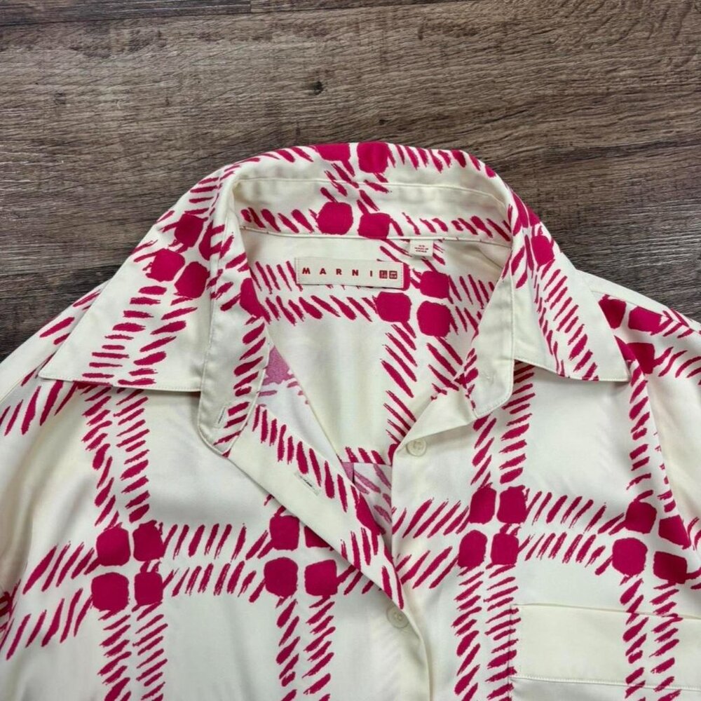 Marni X Uniqlo Oversized Button Up Patterned Shirt - image 3